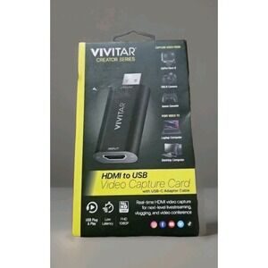 Vivitar Creator Series HDMI to USB Capture Card with Real-time Capture